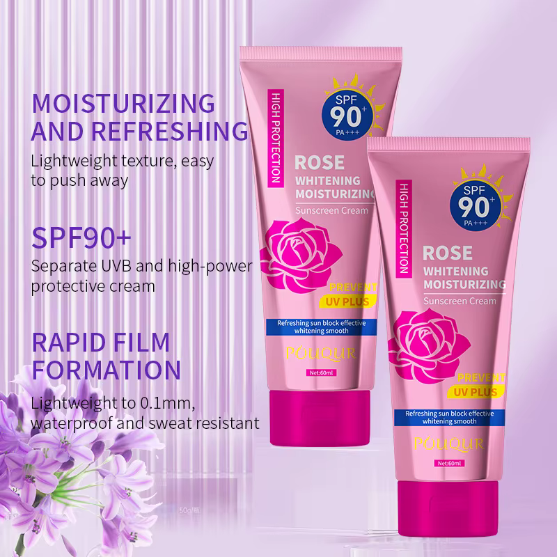 Crème solaire à la rose