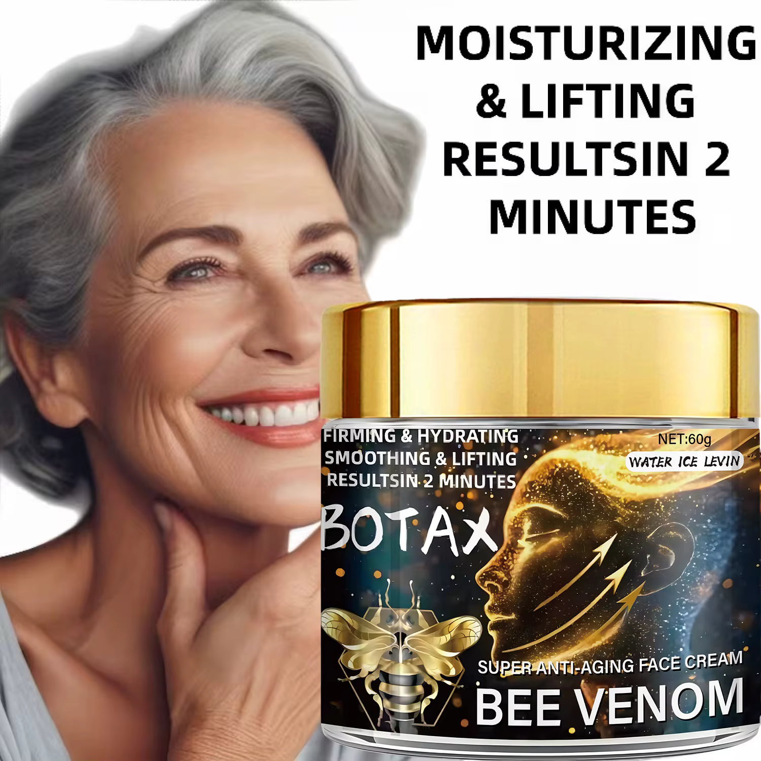 Crème anti-rides au venin d'abeille BOTAX : résultats en 2 minutes