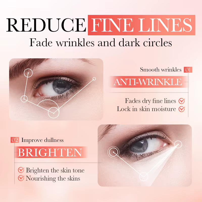 Crème Contour des Yeux Anti-Rides Instantanée au Collagène – Élimine les Ridules