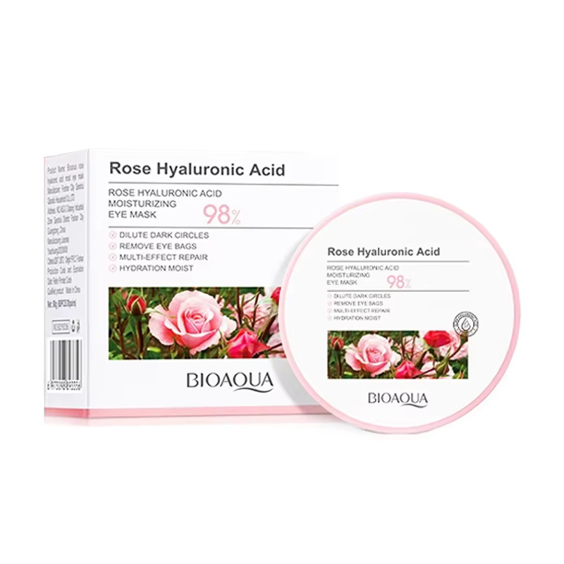 60 pièces BIOAQUA Rose acide hyaluronique masque pour les yeux Anti cernes sacs