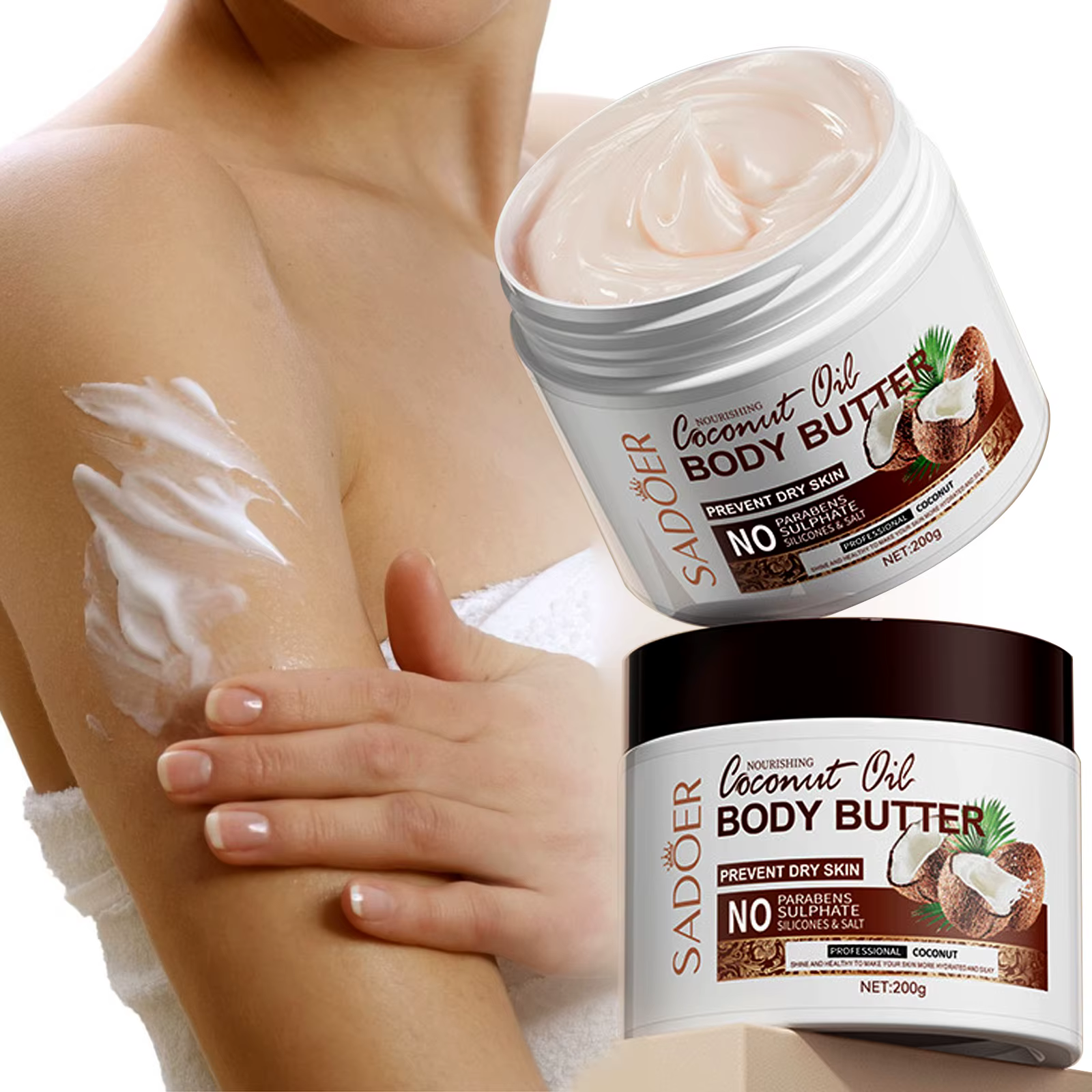 Beurre corporel hydratant à la noix de coco