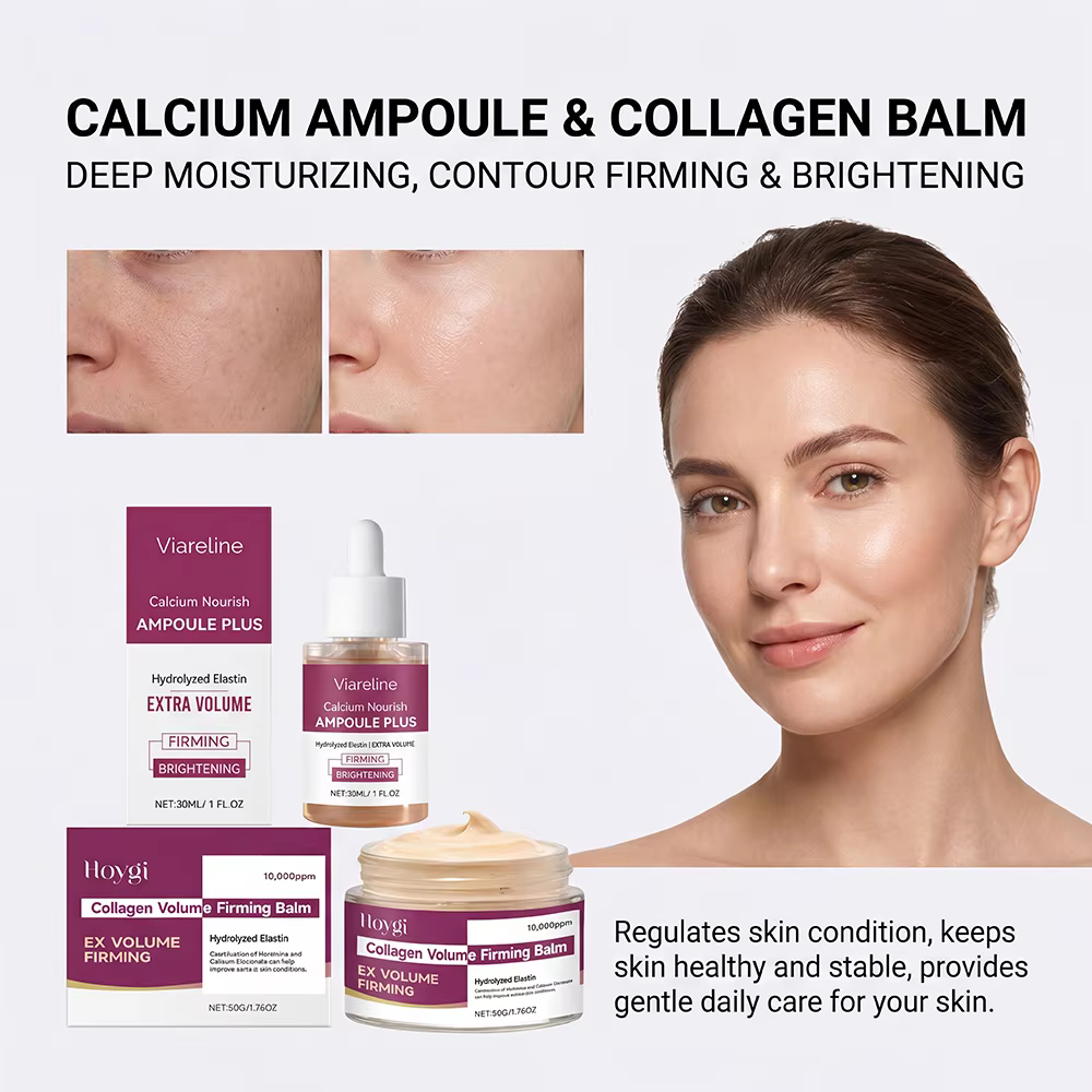 Ensemble crème et sérum au collagène et au calcium