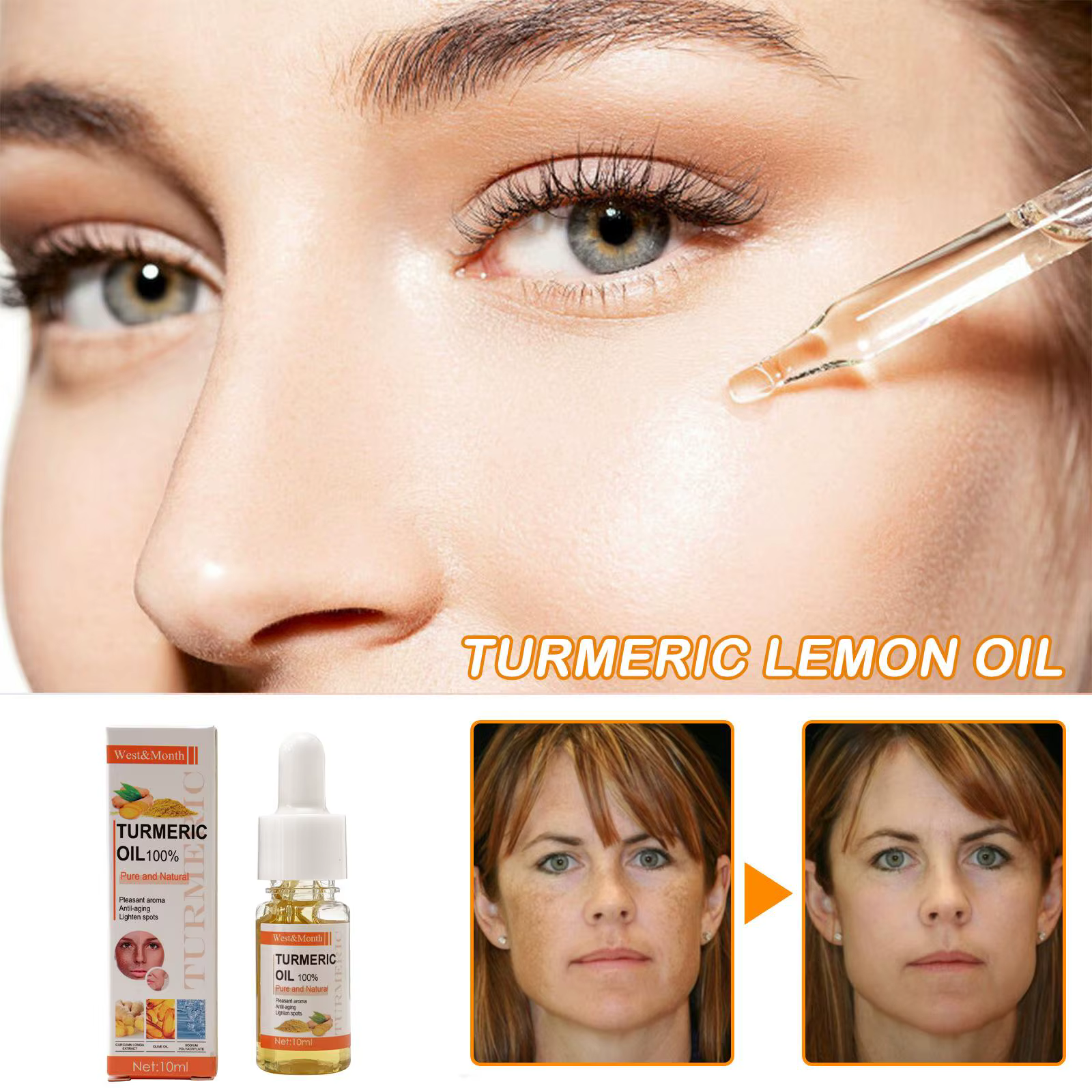 Sérum pour le visage essentiel au curcuma