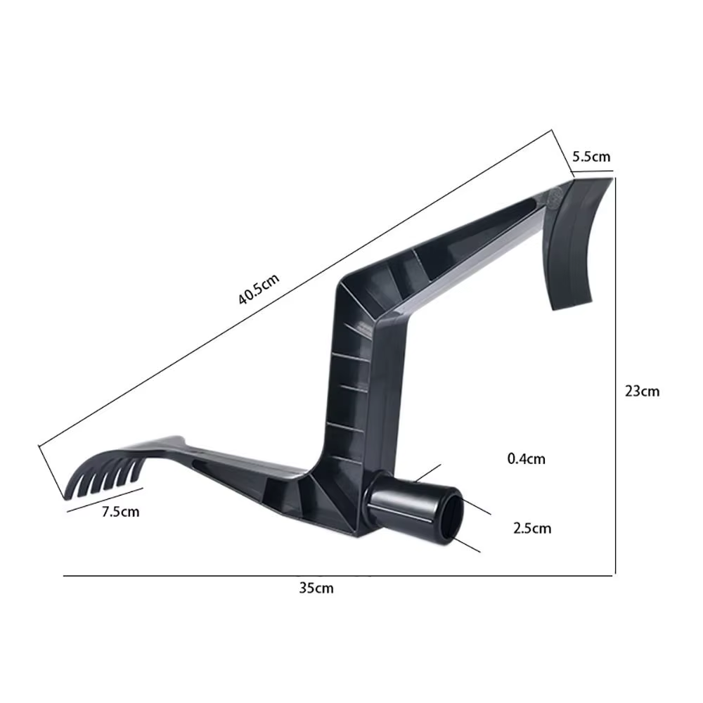 Outil de gouttière domestique, cuillère et cuillère de nettoyage de gouttière, outil de nettoyage de gouttières de toit de conception filetée pour le jardin,