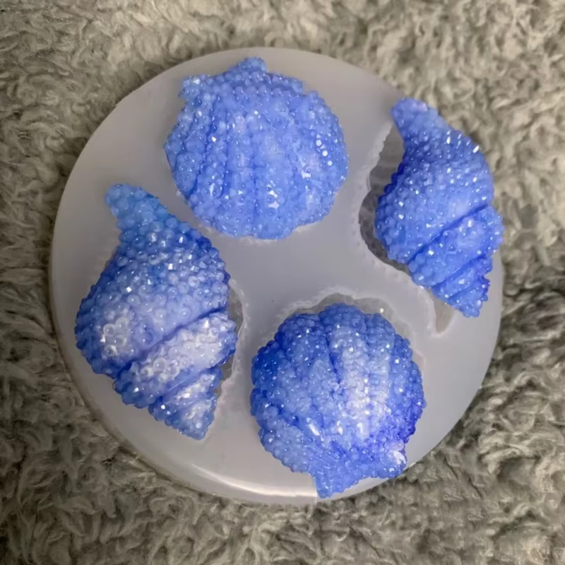 Miroir de conque multi-facettes en Silicone époxy, Simulation Abrasive, artisanat de décoration, moule, outil de cuisson de gâteaux au chocolat