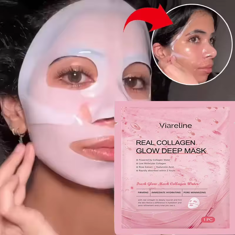 Masque facial hydratant au collagène
