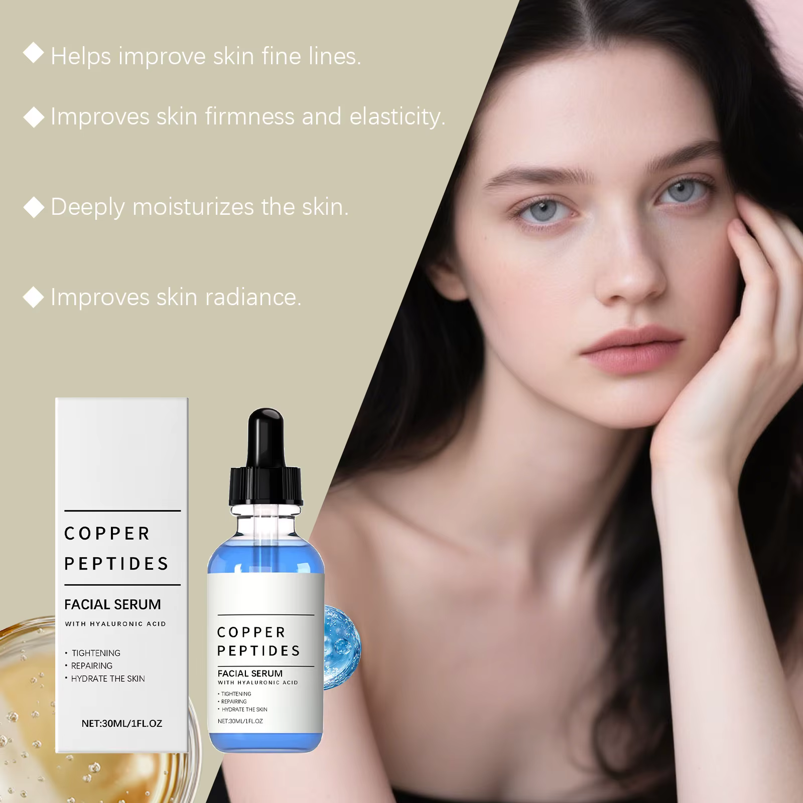 Sérum au cuivre et aux peptides