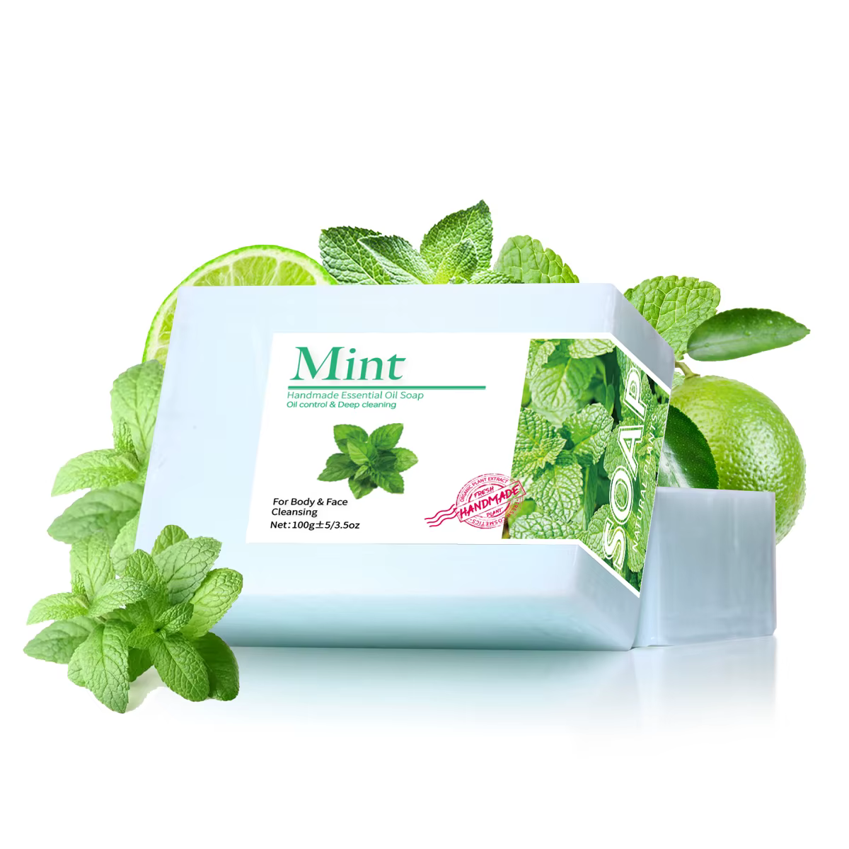 Savon nettoyant aux huiles essentielles de menthe