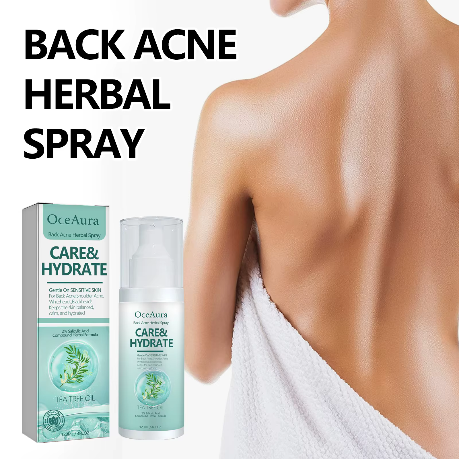 Spray dissolvant d'acné à base de plantes