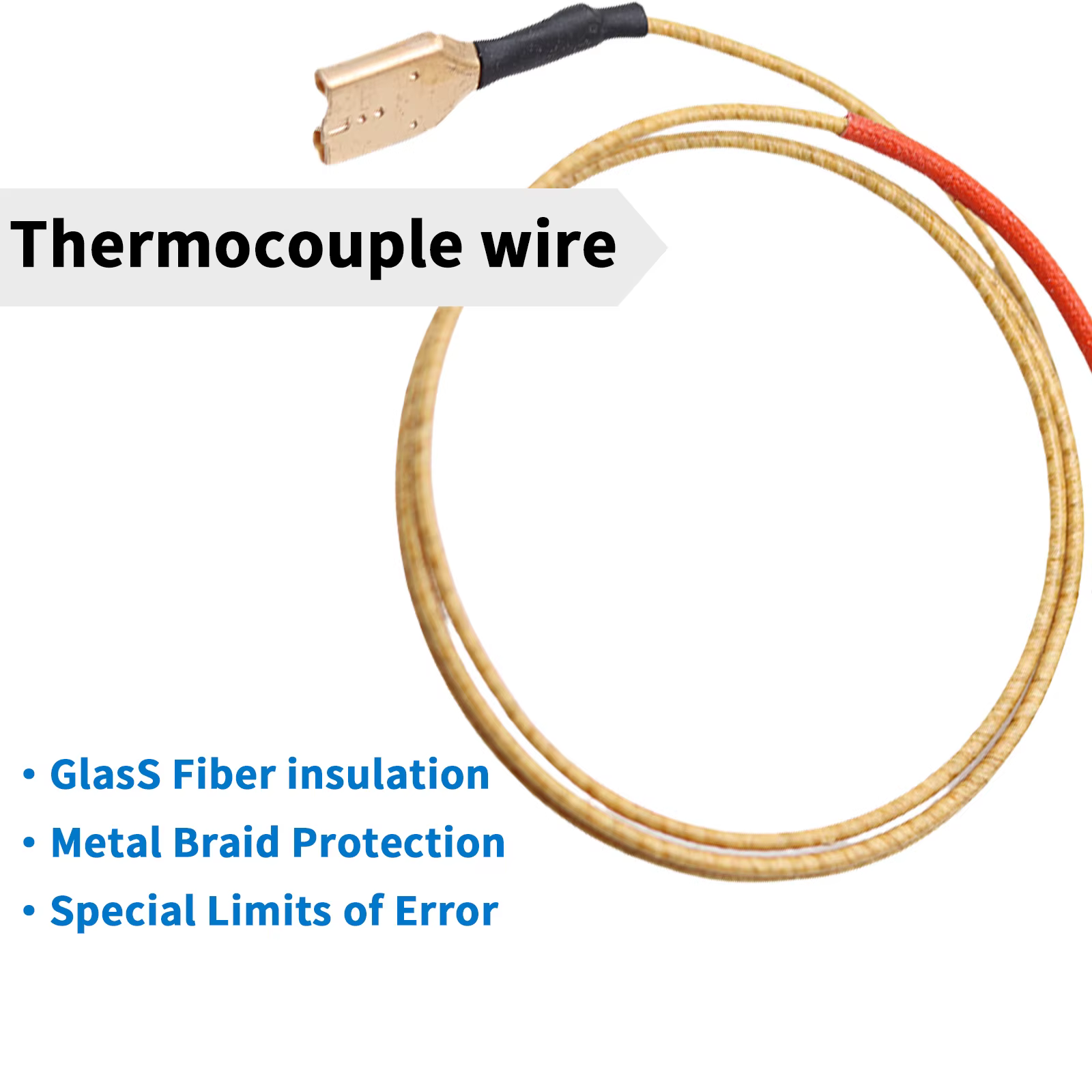 Thermocouple universel à vis pour cuisinière à gaz 65 cm, kit thermocouple pour brûleur, cuisinière, cheminée, pièces de rechange, contrôleur de température, 1 pièce