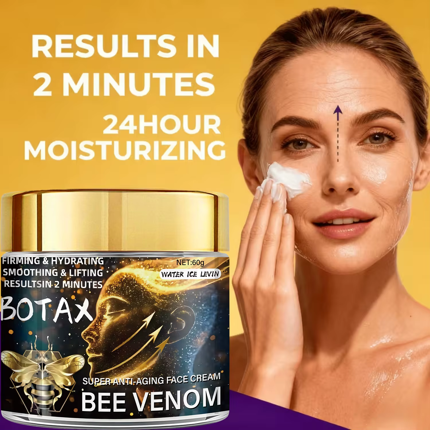 Crème anti-rides au venin d'abeille BOTAX : résultats en 2 minutes
