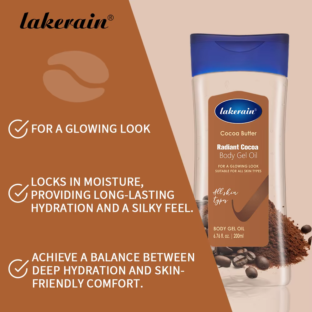 Huile de Gel pour le corps au cacao rayonnante