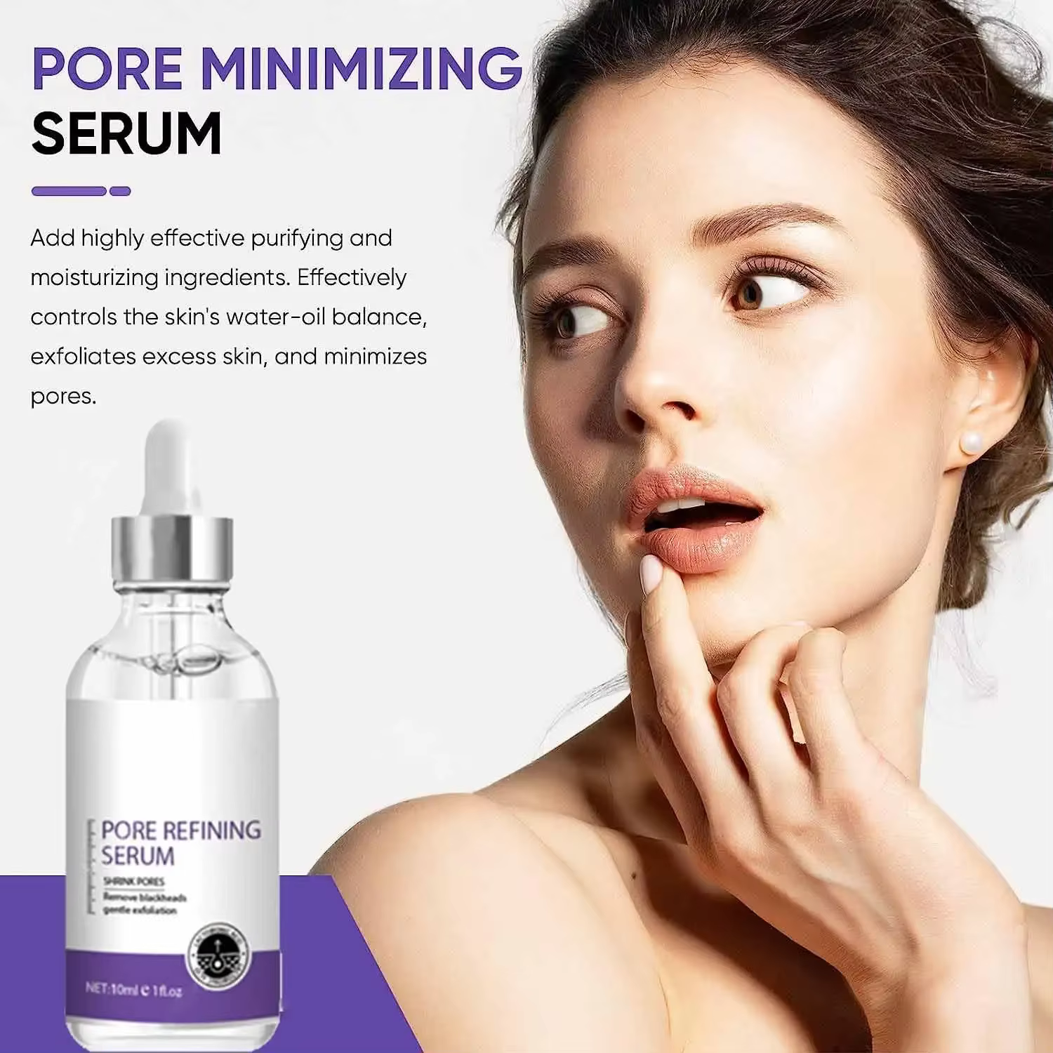 Sérum Réducteur de Pores Visage – Atténue les Pores Dilatés