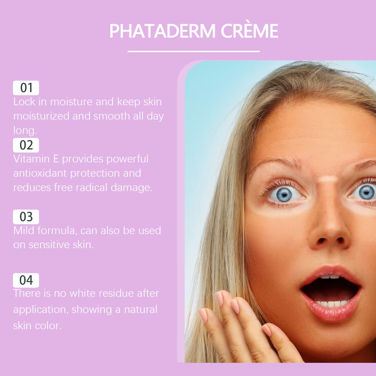 Crème solaire hydratante pour le visage Spf 100 + Protection UV