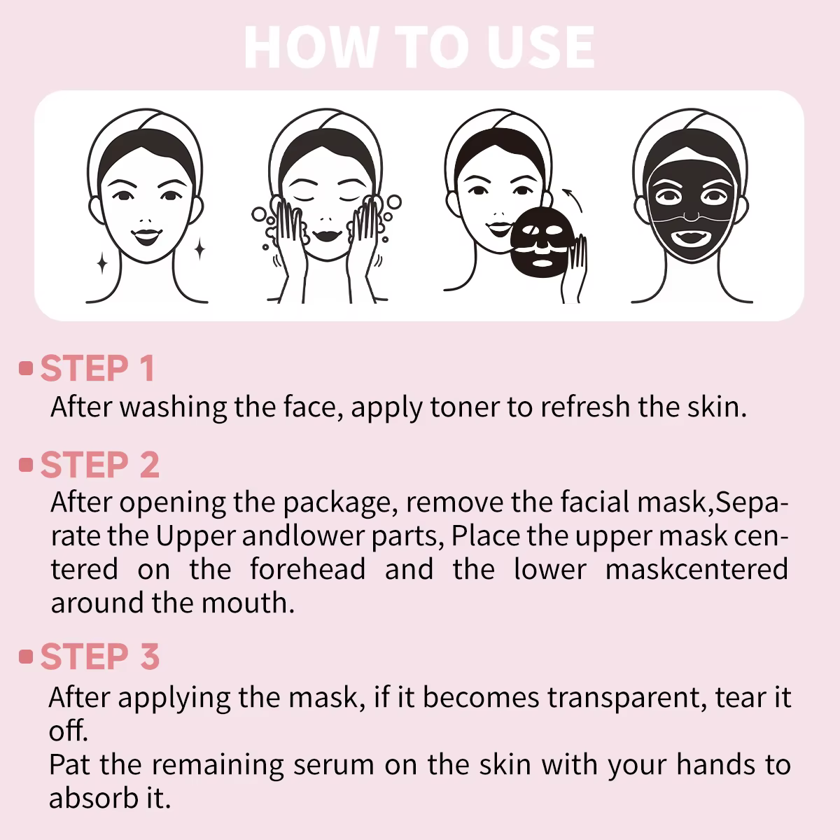 Masque en gel de collagène rose