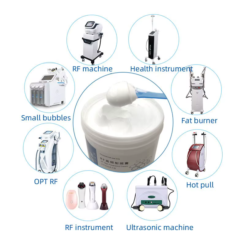 Crème conductrice RF 1000ml | Gel hydratant raffermissant pour appareils RF et amincissants | Transfert d'énergie pour