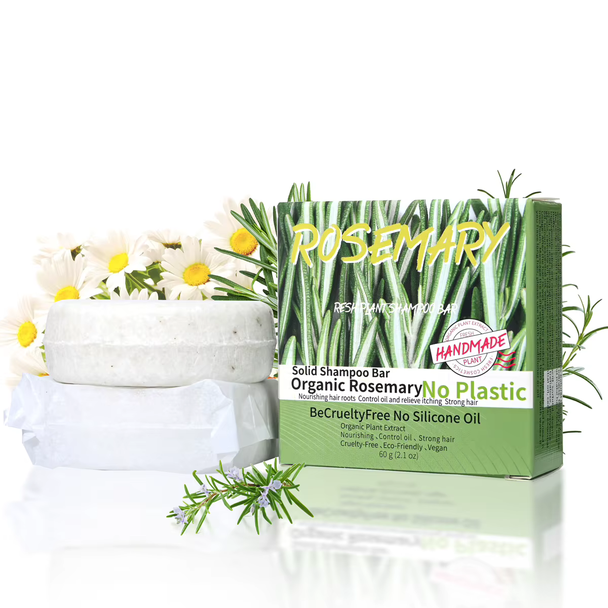 Savon shampoing au romarin au parfum naturel