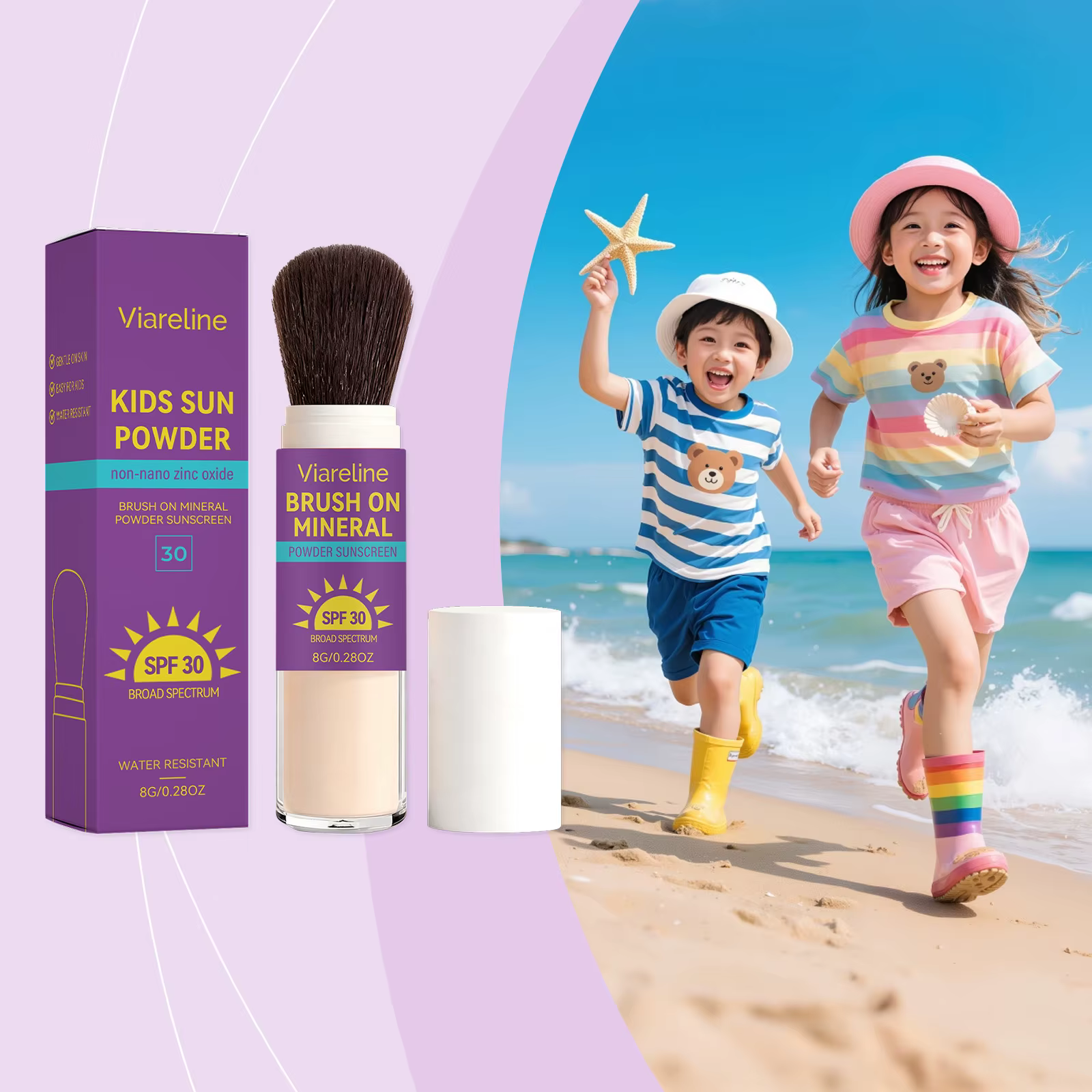 Poudre solaire SPF30 pour enfants