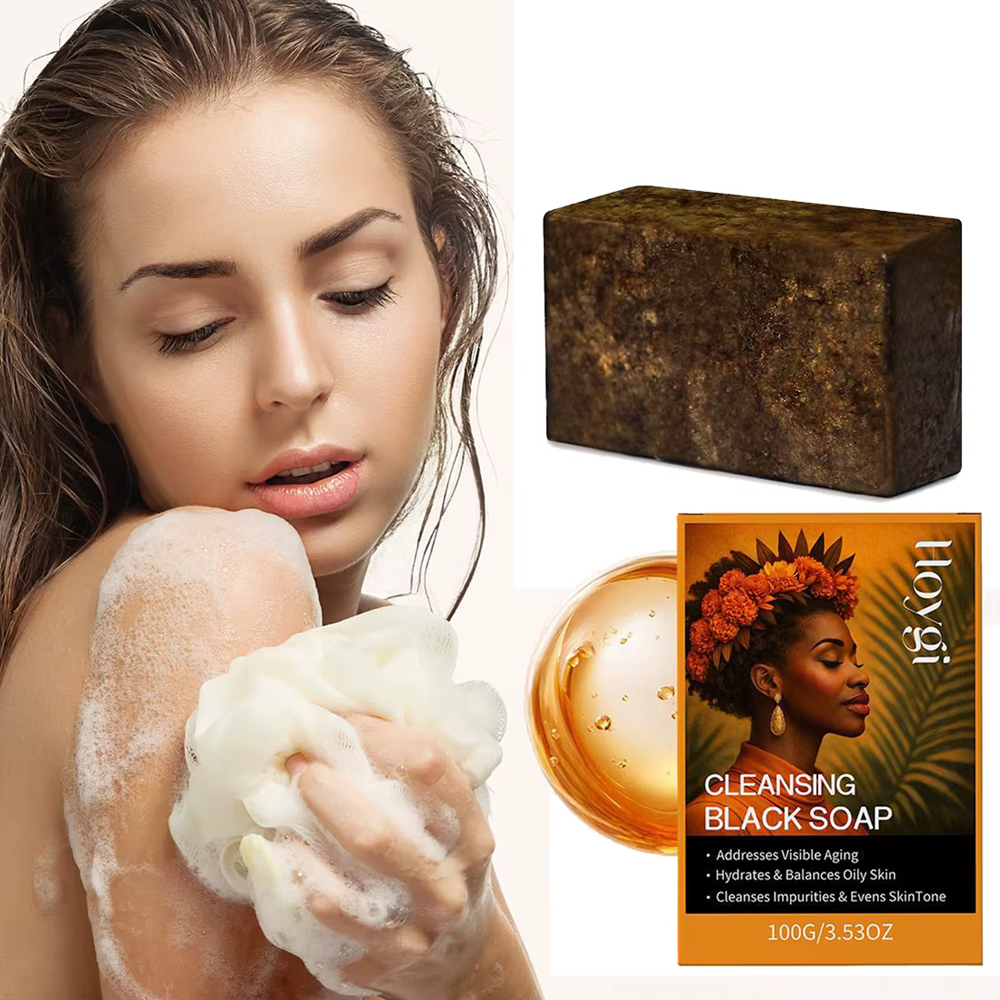 Savon noir naturel pour tous types de peau