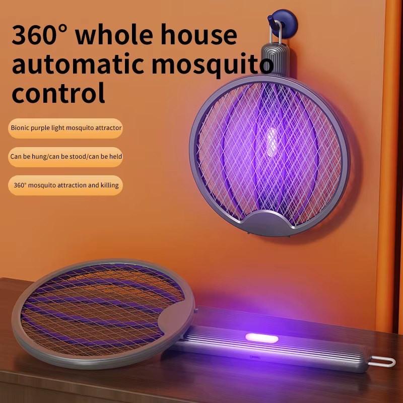 Tapette à moustiques électrique pliable 3 en 1, tueur de moustiques électrique, lampe anti-moustiques, Rechargeable, mural