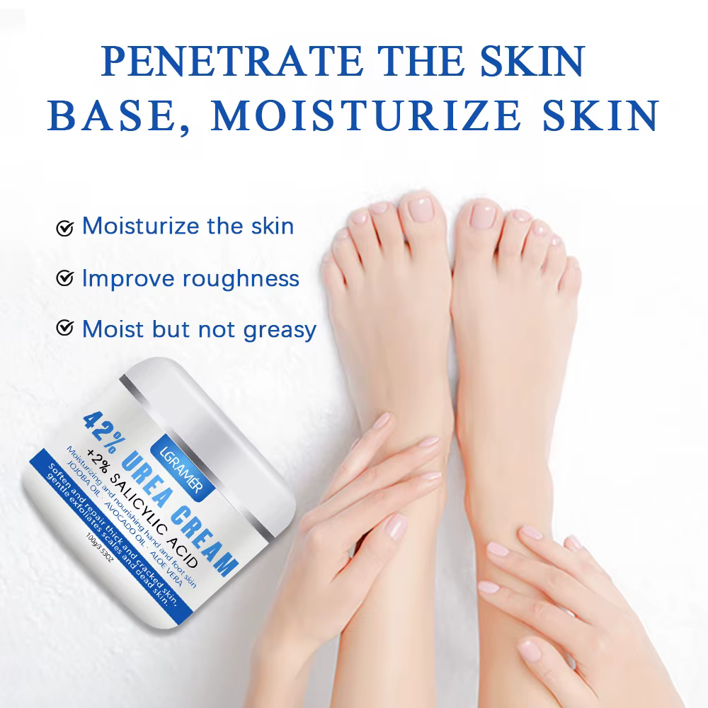 LGRAMER Crème pour les mains et les pieds à l'urée adoucit et hydrate la peau soulage la sécheresse répare les fissures exfolie et pénétrations en profondeur
