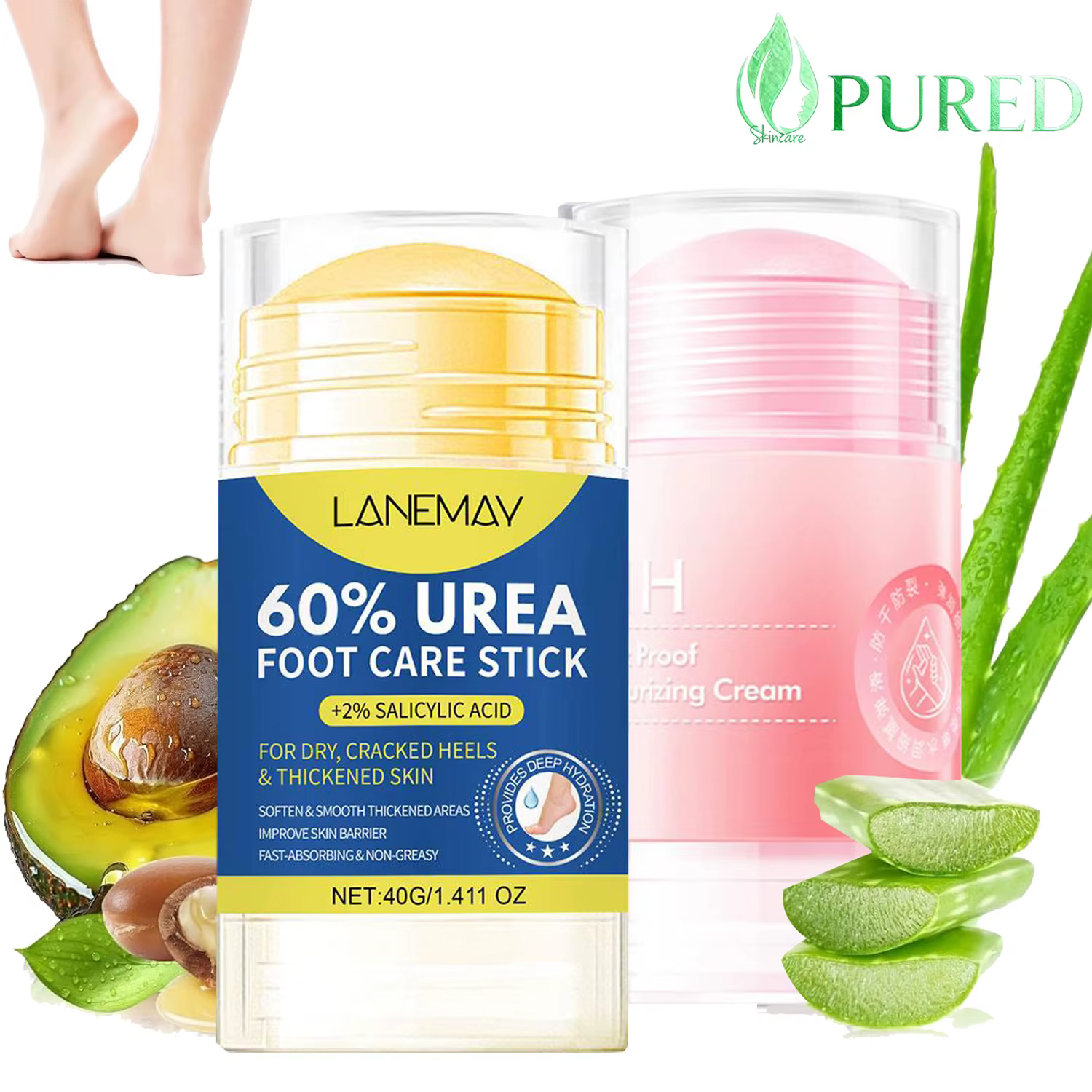 Crème pour les pieds à 60% d'urée