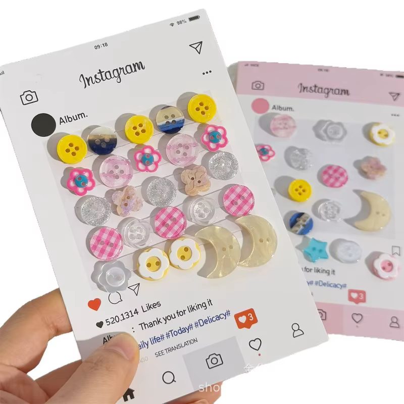 10 pièces/sac Kawaii coréen Ins Style bricolage bouton crème pour compte à main matériel de décoration cerceau de cheveux décoration bouton accessoires