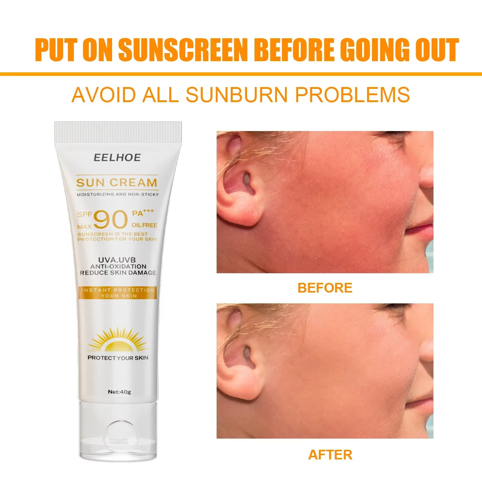Crème solaire éclaircissante Spf90