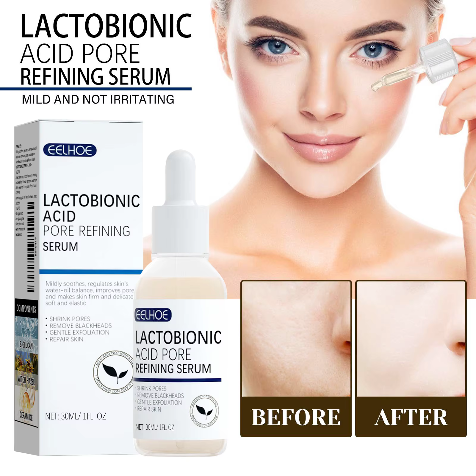 Sérum visage à l'acide lactobionique