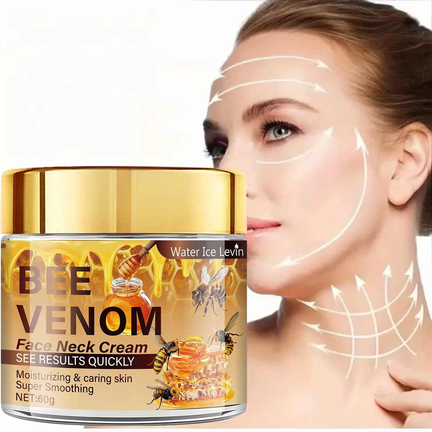 La crème raffermissante pour le visage au venin d'abeille contient une vitamine E
