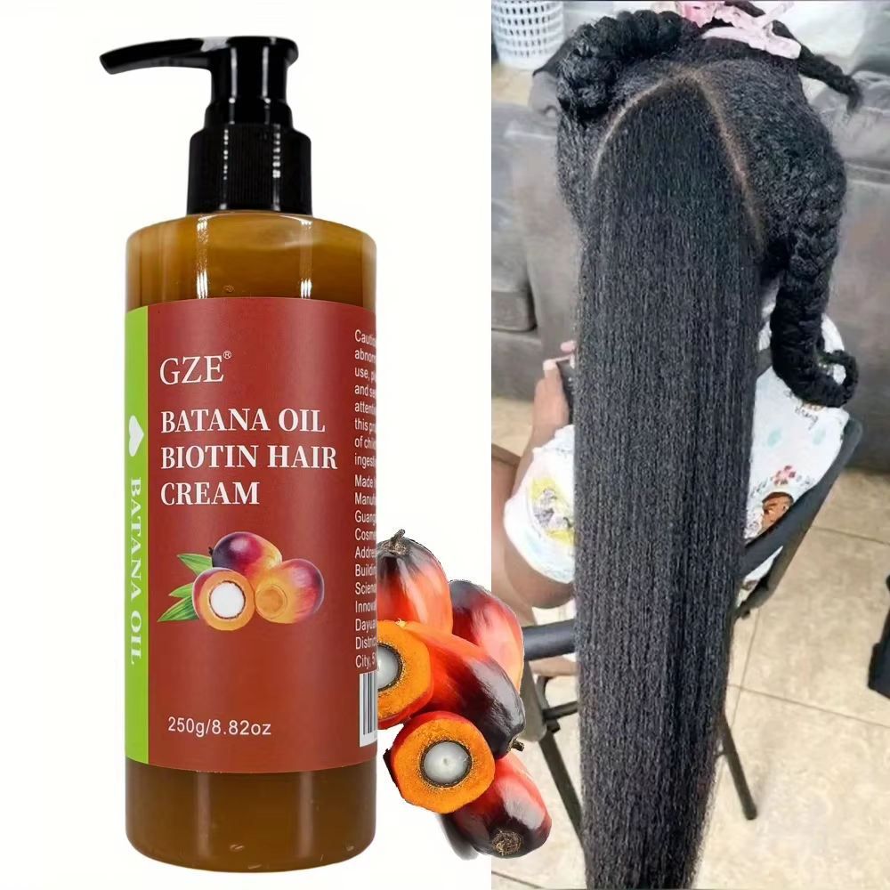 GZE Batana huile biotine crème capillaire cheveux forts Anti-rupture réparation pointes fourchues soyeux