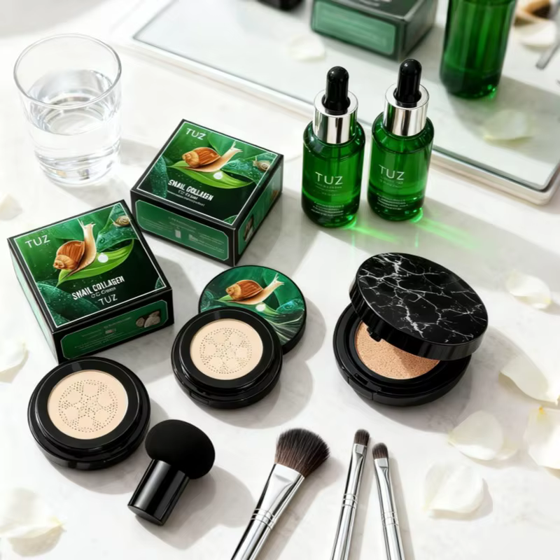 Coussin d'air tête de champignon CC crème fond de teint hydratant correcteur blanchissant contrôle du sébum Base pour le visage maquillage cosmétiques