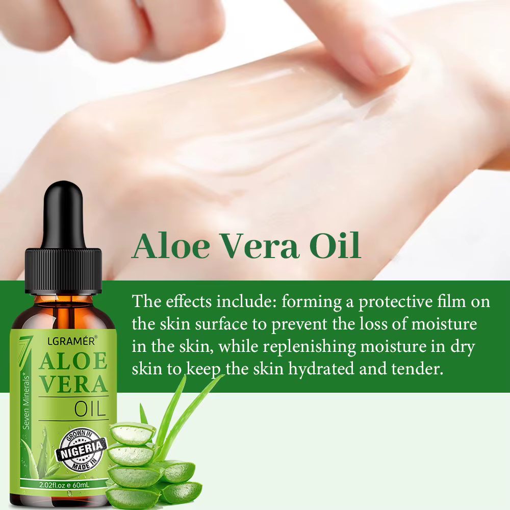 L'huile hydratante pour le visage à l'aloe vera maintient la peau humide tendre lisse pénètre profondément améliore la