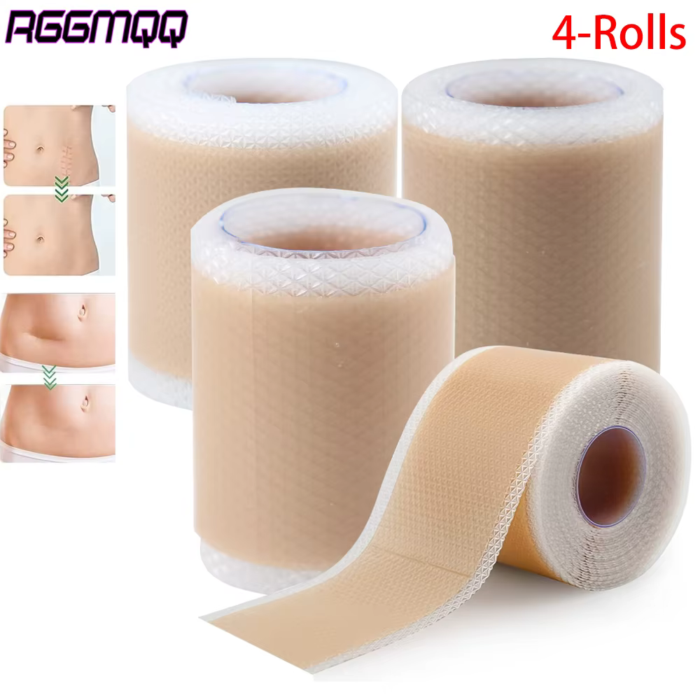 Lot de 4 rouleaux de bandes cicatrisantes en silicone – Pour chéloïdes