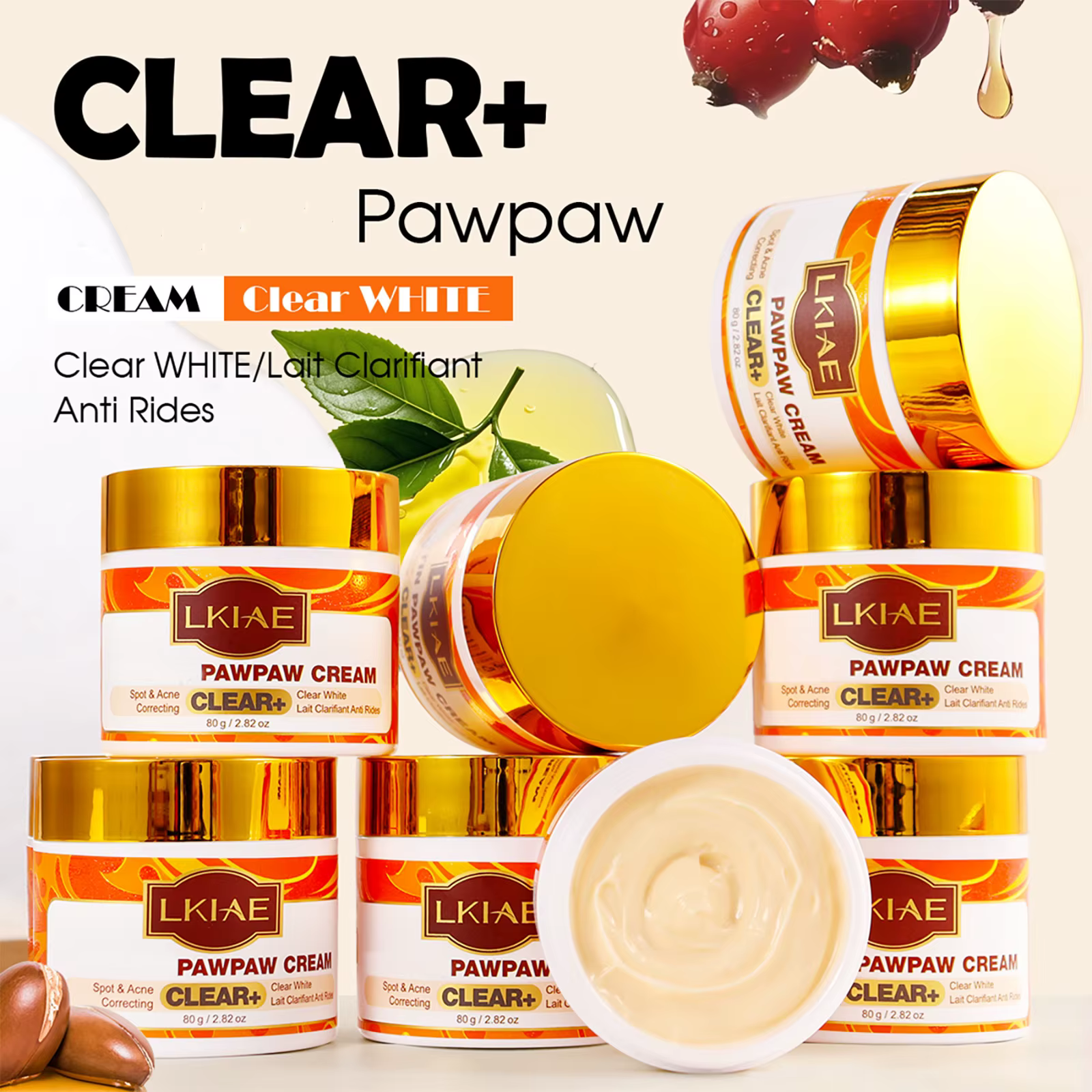 Kit de soin éclaircissant pour la peau LKIAE à l'arbutine et à la vitamine C