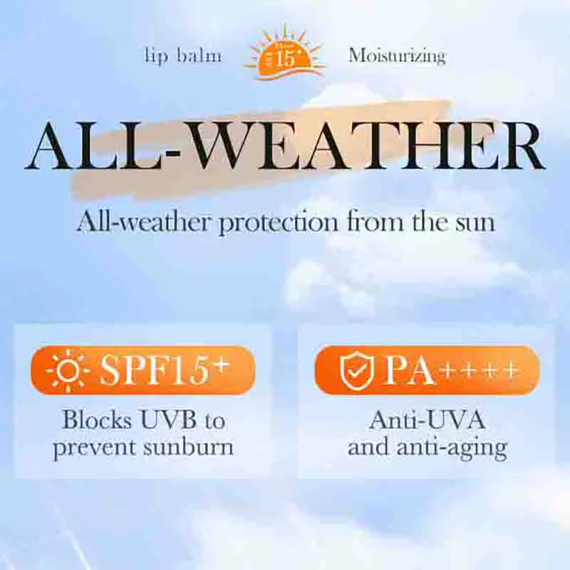 SADOER Spf 15 + crème solaire pour les lèvres bloqueur