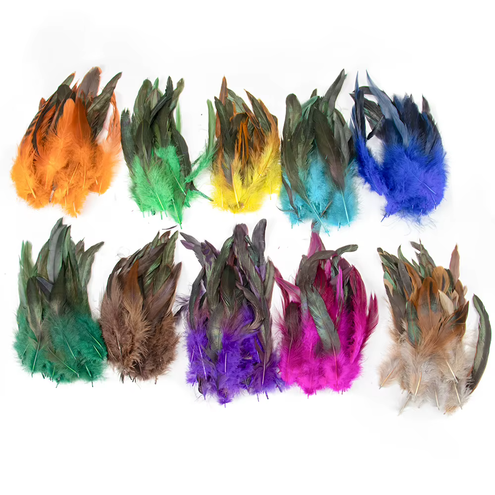 Plumes de poulet naturelles de qualité supérieure, 15-20cm, douces, moelleuses et vibrantes, pour bricolage, artisanat, Design de costumes, décoration de maison et décorations de fête