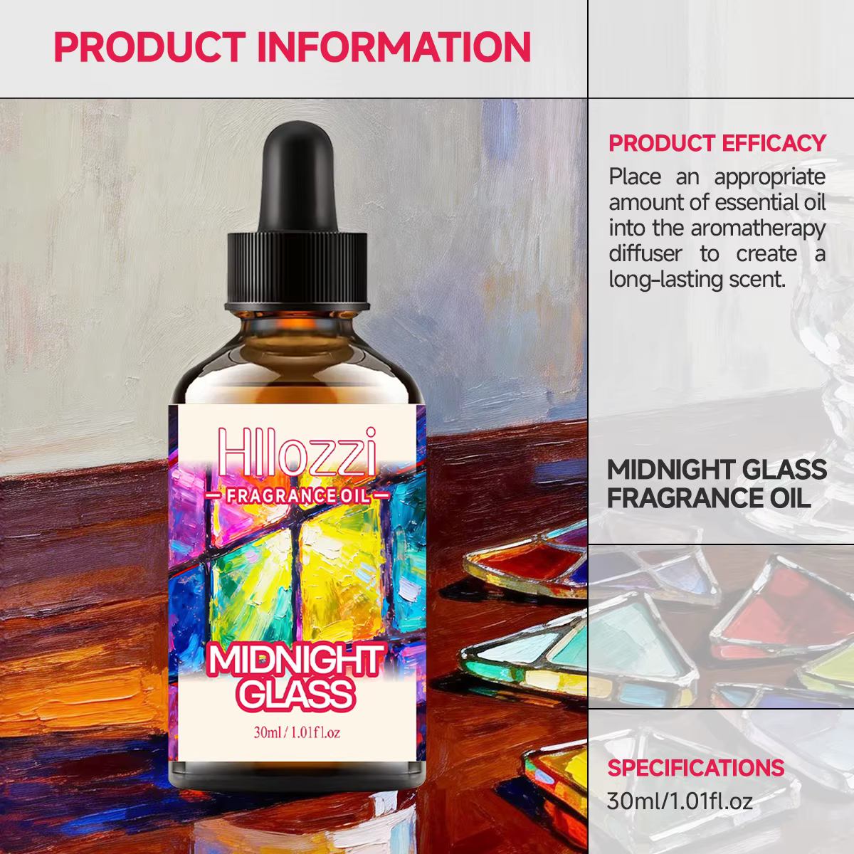 Les huiles essentielles Midnight Glass offrent un arôme frais et agréable, ce qui les rend idéales pour les diffuseurs d'aromathérapie, les humidificateurs et les projets de bricolage.