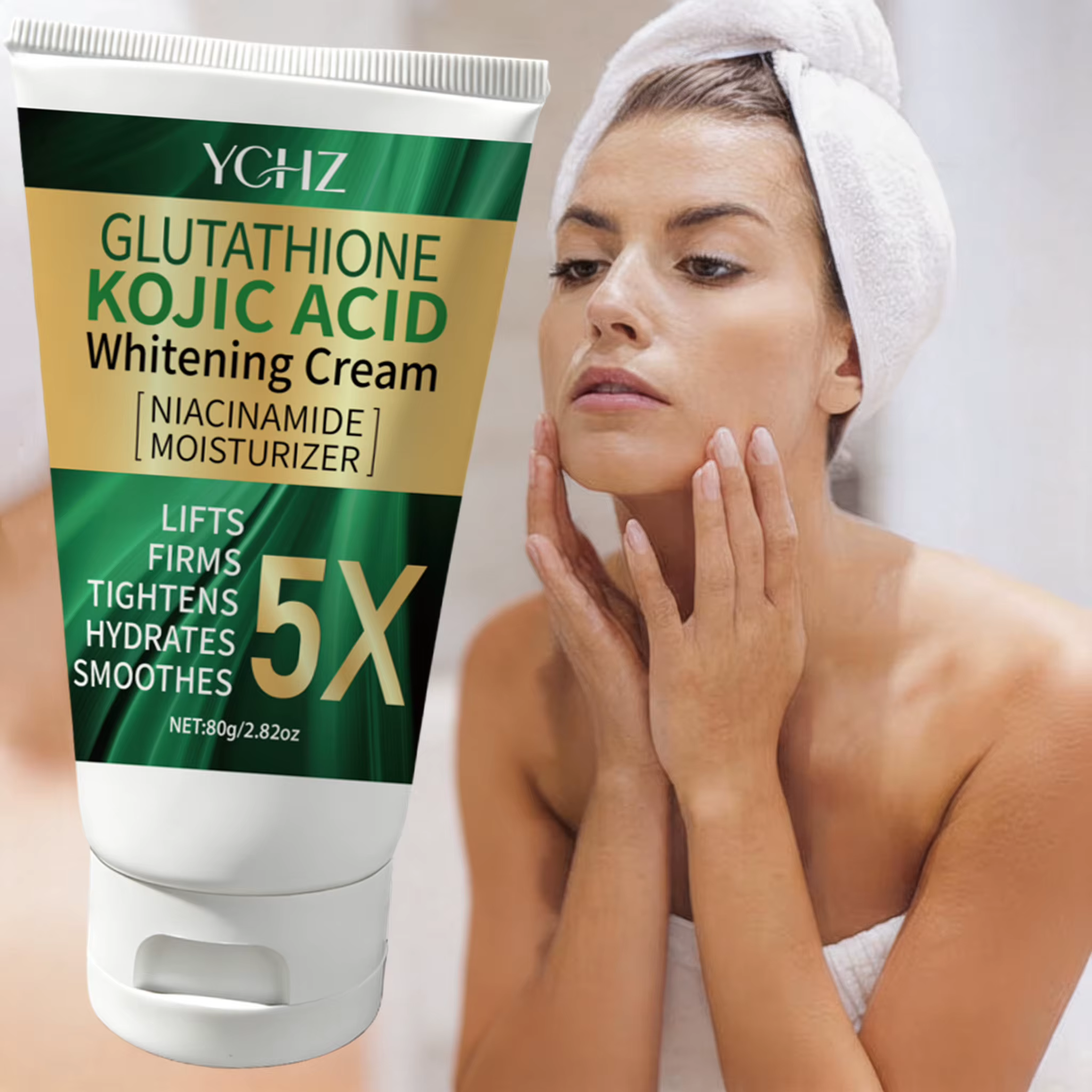 Crème pour le visage à l'acide kojique 5X
