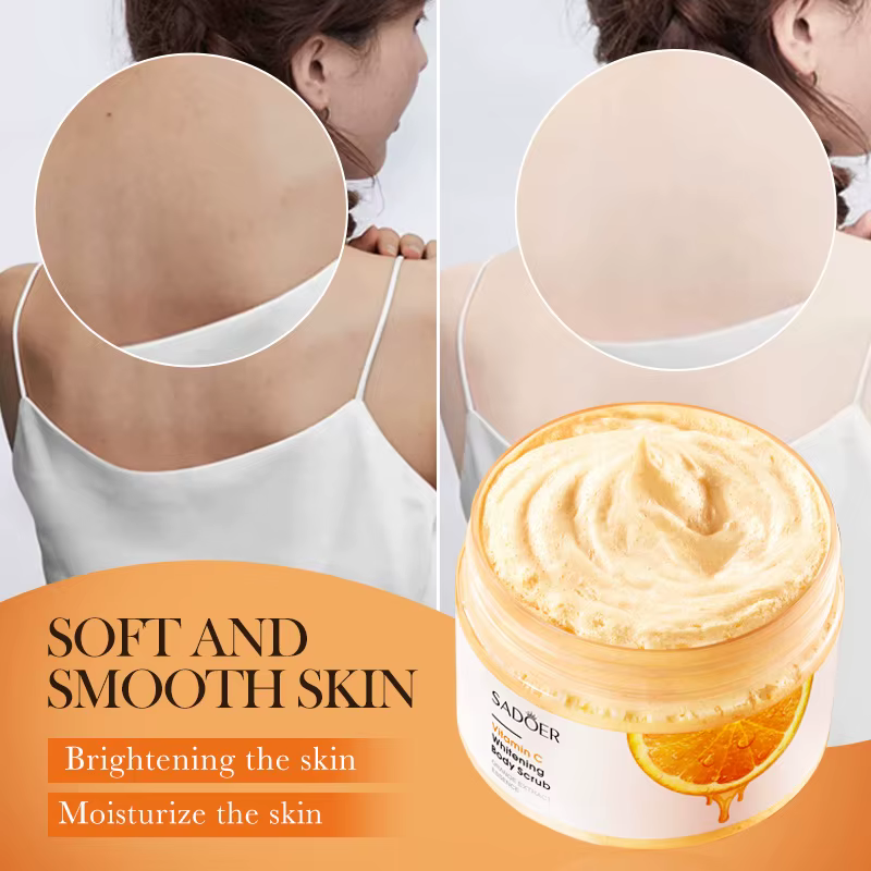 SADOER vitamine C gommage corporel éclaircissant hydratant Anti-rides exfoliant Lotion crème bras jambe