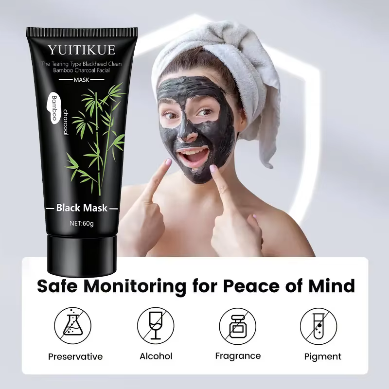 Masque nettoyant au charbon de bambou pour points noirs