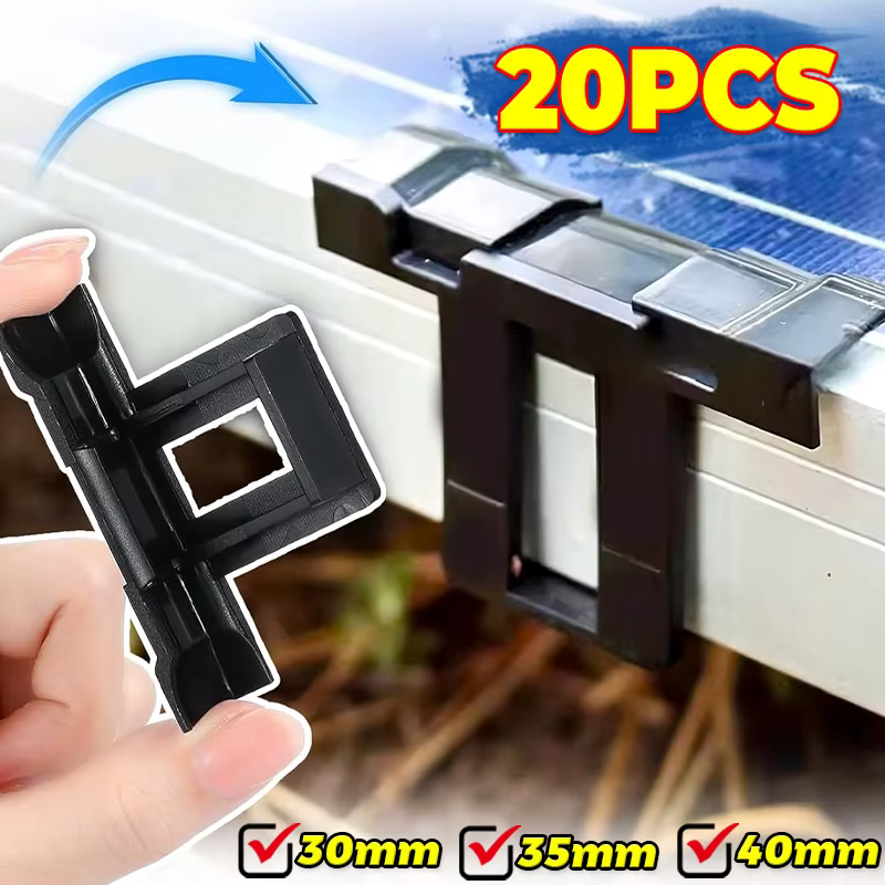 Clip de drainage pour panneaux solaires – Modules photovoltaïques – Clip de nettoyage – Clips anti-boue – Modules de drainage – Clip de décharge d'eau solaire