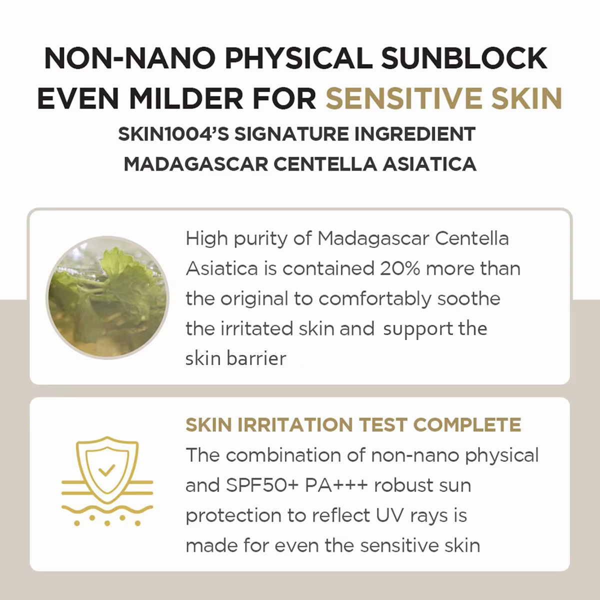 Madagascar Centella crème solaire à ajustement aérien 20 ml