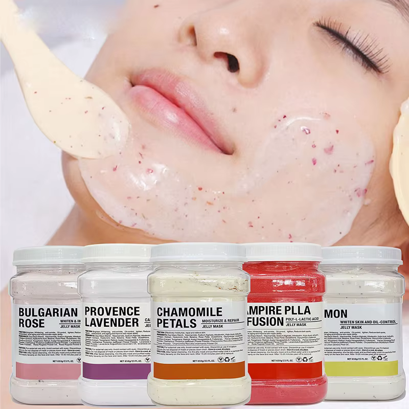 Masque Visage en Poudre de Gelée ADN de Saumon PDRN Acide Hyaluronique Vitamine C Collagène DIY Masques Végétaux Hydratation Profonde Nourrissant ﻿ 350g