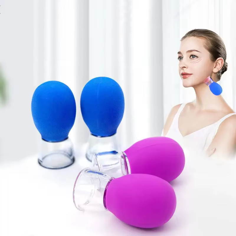 Tasse de massage liftante du visage : aspiration sous vide pour raffermir les ridules du menton et du sourire