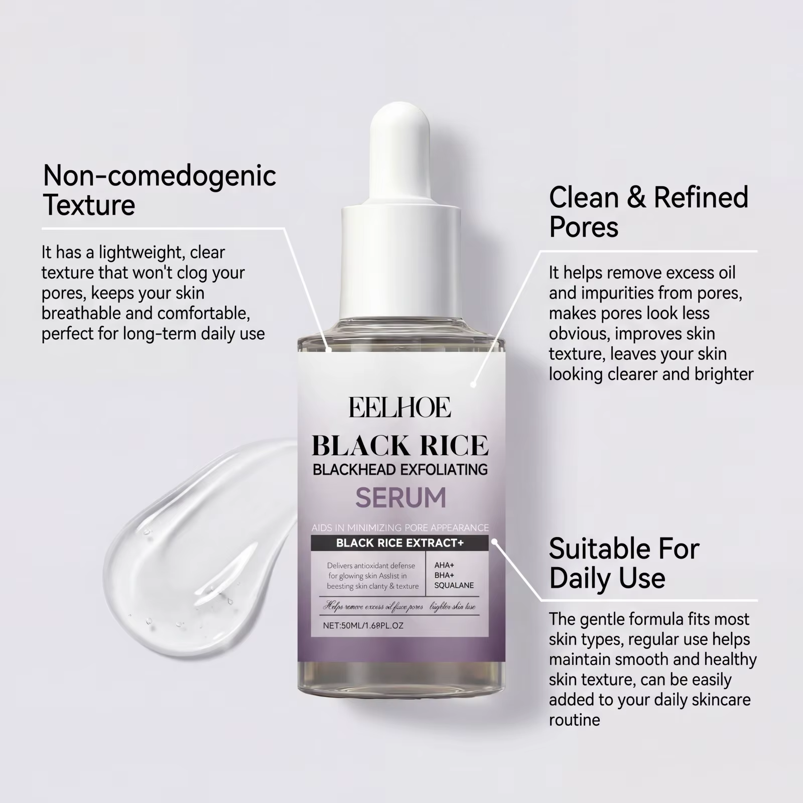Sérum Exfoliant au Riz Noir – Exfoliation Douce