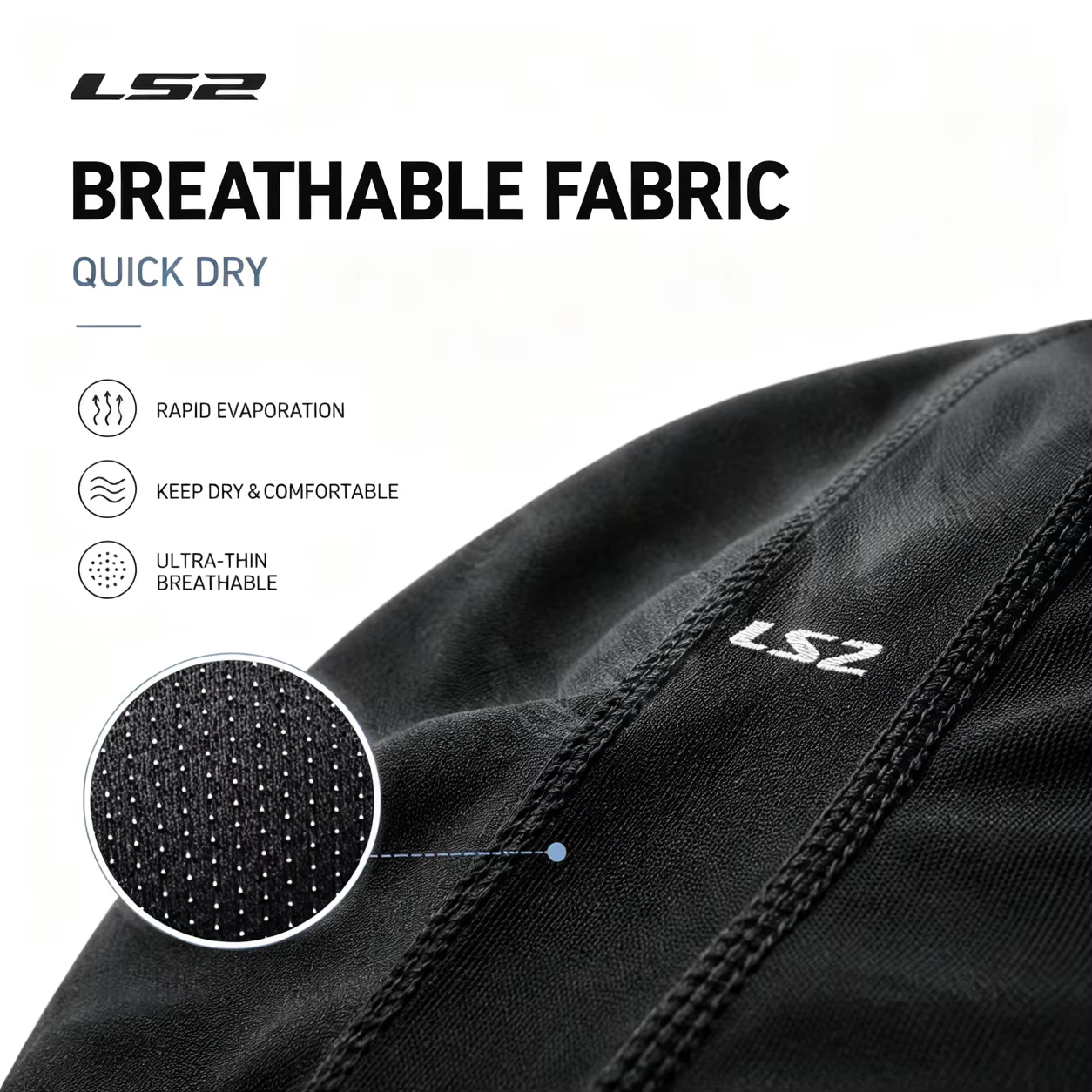 LS2-Masque facial de moto, cagoule respirante, masque de motocross, crème solaire UV, accessoires de moto, été, original