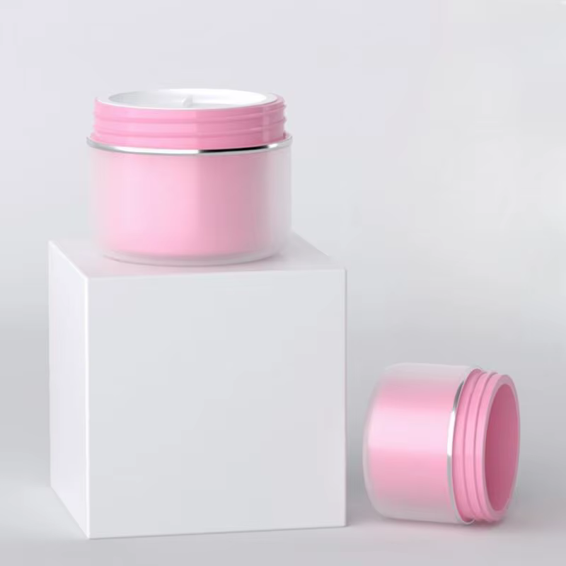 Pots cosmétiques en plastique vides à double paroi