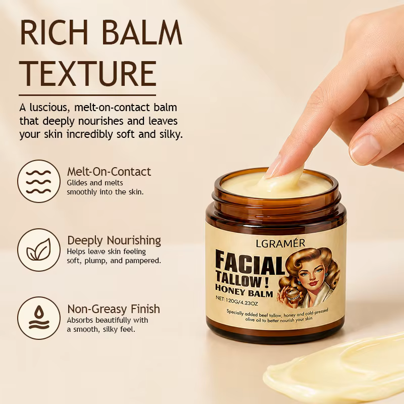 Baume Crème Visage au Suif et au Miel