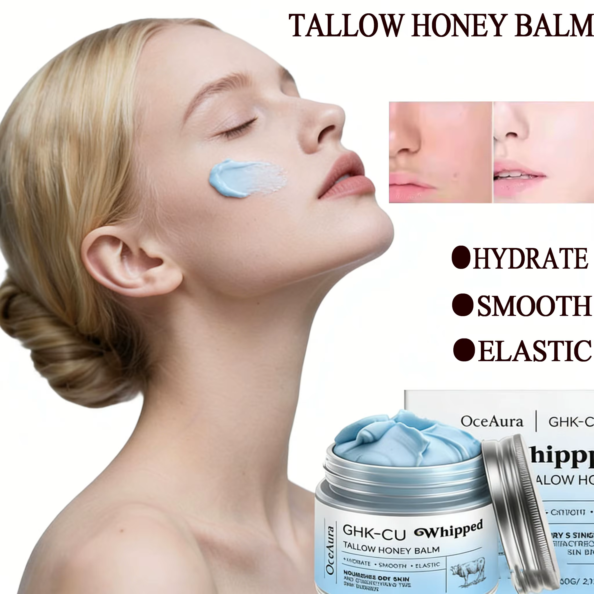 Baume bleu hydratant visage et corps au cuivre (GHK-Cu)
